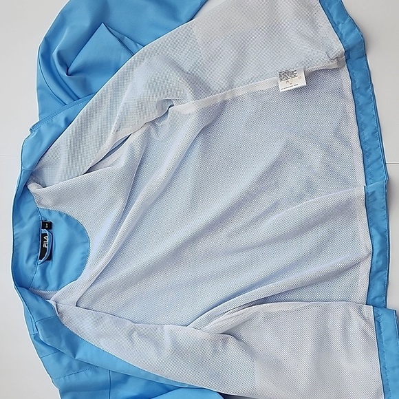 FILA Women's Sky Blue Mesh Lined Lightweight Zip Up Windbreaker Jacket Size S - Picture 9 of 16
